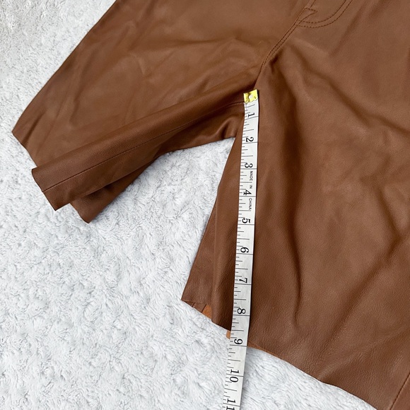 NWOT- Frame 100% Lamb Leather Bermuda Shorts - Picture 15 of 16